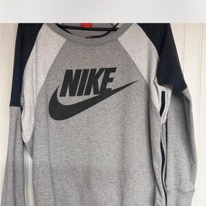 Nike Gray and Black  District 72 Crew Neck Sweatshirt